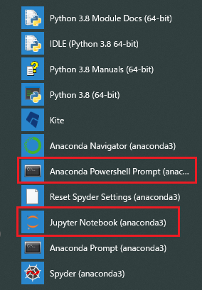python modules works in anaconda prompt but not in terminal